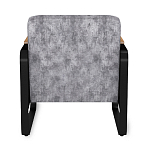 Кресло серый велюр с жесткими подлокотниками на полозьях Ashton варинант исполнения - 4 | Loft Concept в Москве