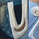 Арт-объект ручной работы Blue Abstraction из 4-х панелей варинант исполнения - 3 | Loft Concept в Москве