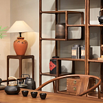 Стеллаж деревянный с полками для хранения Moon Walnut Furniture варинант исполнения - 4 | Loft Concept в Москве