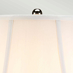 Настольная лампа с фарфоровым основанием с декоративным орнаментом и белым абажуром на темной круглой подставке Elstead Lighting варинант исполнения - 12 | Loft Concept в Москве