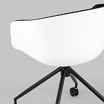 Офисное кресло из пластика с мягким сиденьем Eggshell Black варинант исполнения - 8 | Loft Concept в Москве