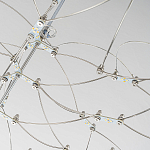 Люстра подвесная с тонкой металлической конструкцией цвета хром Quasar варинант исполнения - 4 | Loft Concept в Москве