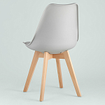 Стул с основой из пластика и мягким сиденьем Arvika Grey варинант исполнения - 4 | Loft Concept в Москве