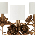 Люстра с каркасом в виде цветков розы и тканевыми абажурами Flowers and Fox Roses варинант исполнения - 2 | Loft Concept в Москве