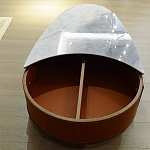 Дизайнерский журнальный стол овальной формы с открывающейся столешницей Caleb Coffee Table варинант исполнения - 1 | Loft Concept в Москве