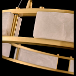 Люстра в виде кольца из натурального камня Golden Alavastor варинант исполнения - 4 | Loft Concept в Москве