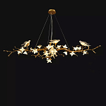 Люстра в виде золотой ветки с цветами и птичками Marvelous Garden варинант исполнения - 9 | Loft Concept в Москве