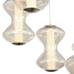 Люстра светодиодная с стеклянными волнообразными плафонами Amphora of Light варинант исполнения - 5 | Loft Concept в Москве