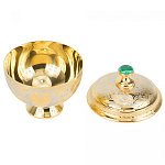 Сахарница металлическая с гравировкой и натуральным камнем Малахит в подарочной коробке Metal Stone Sugar Bowls варинант исполнения - 2 | Loft Concept в Москве