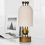 Настольная лампа в виде фонаря с белым фактурным абажуром Echoes of Light варинант исполнения - 2 | Loft Concept в Москве