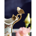 Кувшин с цветочным рисунком и бронзовой ручкой Blue Garden варинант исполнения - 3 | Loft Concept в Москве