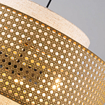 Подвесной светильник с декоративным поясом из плетеного бамбука Biuloggicu варинант исполнения - 5 | Loft Concept в Москве