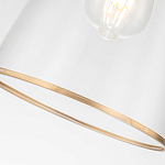 Подвесной светильник золотого цвета с колоколообразным стеклянным плафоном и декоративным элементом Elstead Lighting варинант исполнения - 3 | Loft Concept в Москве