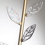 Бра с золотистой вертикальной трубкой и декоративными прозрачными листьями из стекла Sylva  варинант исполнения - 6 | Loft Concept в Москве