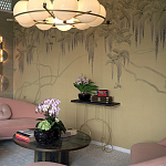 Обои в японском стиле Wisteria Original colourway on Raw Silk dyed silk варинант исполнения - 1 | Loft Concept в Москве