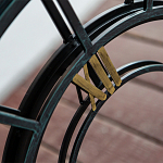 Зеркало настенное в чёрной металлической раме в виде часов Mirror Tower Clock варинант исполнения - 4 | Loft Concept в Москве