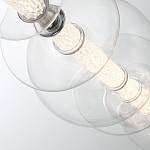 Подвесной светильник линейный с прозрачными стеклянными шарами разного диаметра Eurofase варинант исполнения - 6 | Loft Concept в Москве