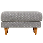 Мягкий пуф на деревянных ножках Garner Pouf Light варинант исполнения - 2 | Loft Concept в Москве