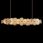 Подвесной светильник с фигурными элементами из белого алебастра Cryptocrystalline Stone варинант исполнения - 8 | Loft Concept в Москве