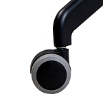 Стул с мягкой синей обивкой из велюра и подъемно-поворотным механизмом на черных колесиках Harper Blue варинант исполнения - 7 | Loft Concept в Москве