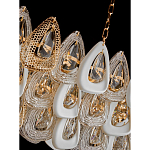 Люстра овальная с многослойными белыми и прозрачными подвесками Character Chandelier варинант исполнения - 4 | Loft Concept в Москве