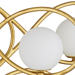 Люстра с закругленным каркасом золотого цвета и белыми плафонами Round Curl варинант исполнения - 1 | Loft Concept в Москве