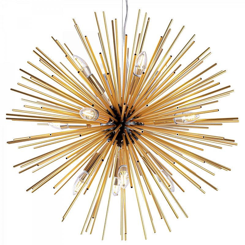 Huge Sputnik Chandelier Gold and Black      | Loft Concept 