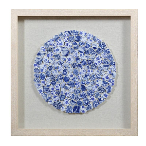Панно Blue and White Mosaic circle