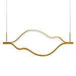 Подвесной светильник волнообразный изогнутый цвета латунь 3000К Spiral Lighting варинант исполнения - 1 | Loft Concept в Москве