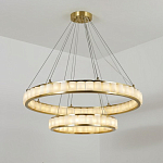 Люстра с 2-мя кольцами из натурального камня с регулируемыми плафонами Durability of Stone варинант исполнения - 2 | Loft Concept в Москве