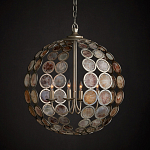 Люстра в форме шара с декором из круглых декоративных элементов Bright Shell Discs варинант исполнения - 3 | Loft Concept в Москве