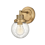 Бра для ванных комнат с прозрачным шарообразным плафоном из стекла с пузырьками на круглом основании Hinkley варинант исполнения - 1 | Loft Concept в Москве