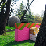 Дизайнерский модульный диван волнистой формы с цветным принтом Poltronova Superonda Sofa варинант исполнения - 40 | Loft Concept в Москве