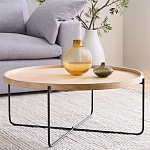 Журнальный стол с круглой деревянной столешницей Urban Style Space варинант исполнения - 2 | Loft Concept в Москве