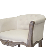 Кресло низкое в стиле прованс Бежевый Лен Louis French Armchair  варинант исполнения - 4 | Loft Concept в Москве