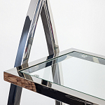 Металлический стеллаж со стеклянными полками Molecule варинант исполнения - 4 | Loft Concept в Москве