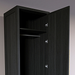 Узкий Шкаф Primo с 2 выдвижными ящиками Черный дуб варинант исполнения - 6 | Loft Concept в Москве