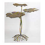 Столик приставной с тремя столешницами Тропические листья Tropical Forest gold варинант исполнения - 2 | Loft Concept в Москве