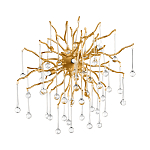 Бра с лучеобразным основанием и подвесками из прозрачного стекла в виде длинных капель Droplet Chandelier варинант исполнения - 1 | Loft Concept в Москве