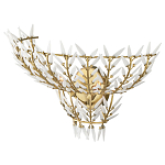 Бра золотого цвета с белыми стеклянными лепестками Hanging Flowers варинант исполнения - 2 | Loft Concept в Москве