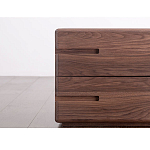 Прикроватный столик деревянный с 2-мя ящиками Moon Walnut Furniture варинант исполнения - 4 | Loft Concept в Москве