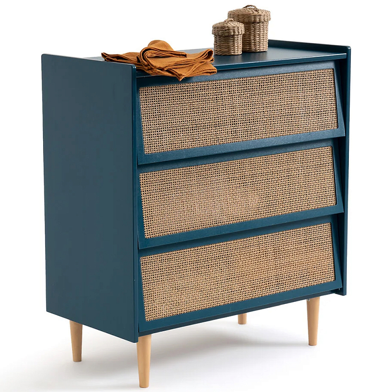   3-    Blais Deep Blue Wicker Furniture -    | Loft Concept 