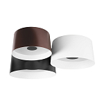 Потолочный светильник с 3-мя цилиндрическими абажурами черного белого и коричневого цвета Urban Dome варинант исполнения - 3 | Loft Concept в Москве