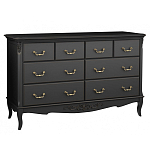 Комод черный из массива бука в стиле прованс Black Provence варинант исполнения - 1 | Loft Concept в Москве