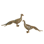 Статуэтка бронзовая пара Павлины Bronze Birds варинант исполнения - 1 | Loft Concept в Москве