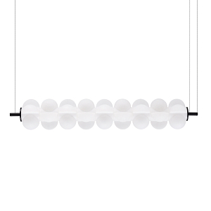 Светодиодный подвесной светильник линейный с белым воздушным плафоном Glowing Cloud