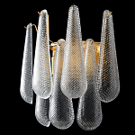 Бра с подвесками из рифленного стекла в форме капель Textured Glass варинант исполнения - 2 | Loft Concept в Москве
