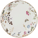 Ваза фарфоровая белая на ножке с рисунком цветов Garden Whisper Porcelain Set  варинант исполнения - 1 | Loft Concept в Москве