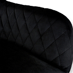 Барный стул вращающийся со спинкой и подлокотниками Douglas Rhombus Черный Велюр варинант исполнения - 3 | Loft Concept в Москве