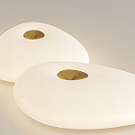 Потолочный светильник с тремя овальными матовыми плафонами TRIDalmen варинант исполнения - 2 | Loft Concept в Москве